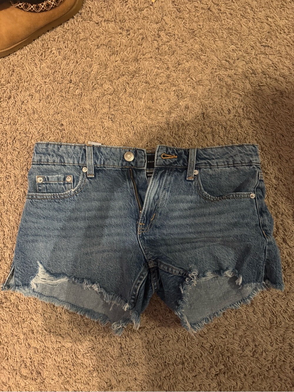 Aeropostale Distressed Denim Cutoff Shorts in Blue